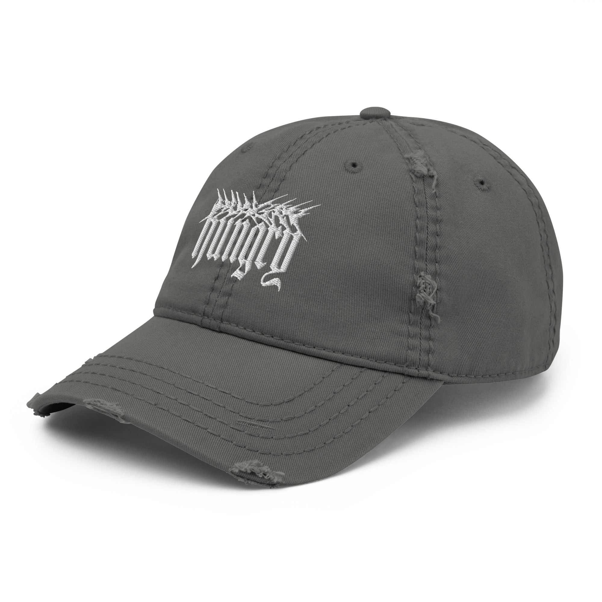 Hungry Collections Distressed Hat - Side View