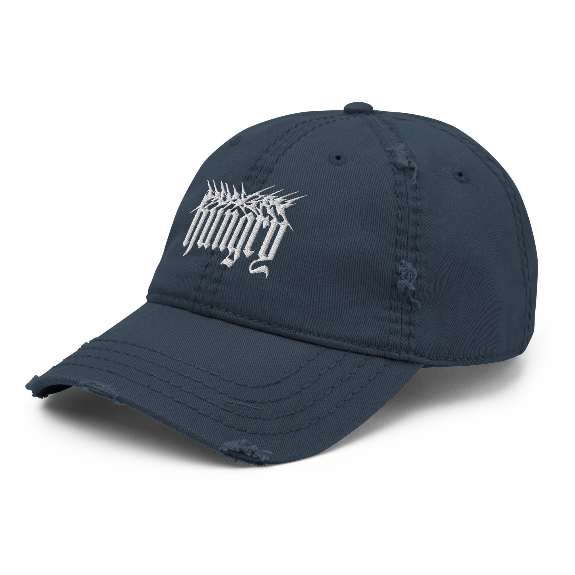 Hungry Collections Distressed Hat - Side View